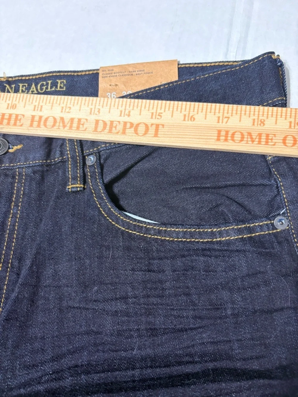 American Eagle Outfitters Men’s Dark Indigo Classic Bootcut Jeans NWT 36/36‎